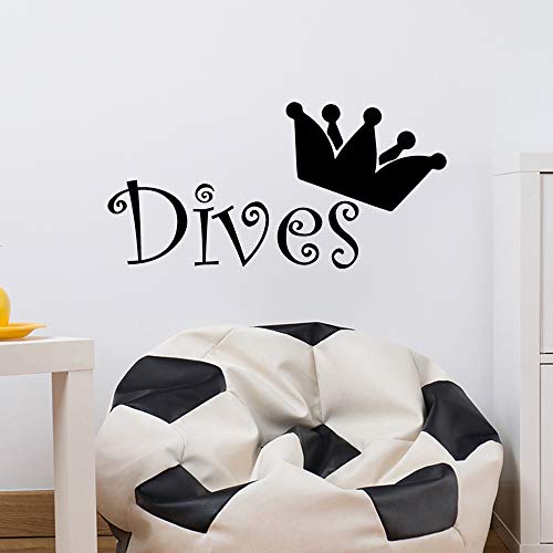 Preisvergleich Produktbild ljradj Schönheit Benutzerdefinierte Name Aufkleber Abnehmbare Vinyl Wandbild Poster Kinderzimmer Dekor Vinyl Aufkleber 60 cm X 122 cm