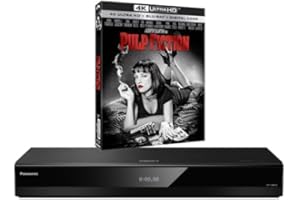 MULTIREGION Blu-ray Player Compatible with Panasonic DP-UB820 MULTIREGION Blu-ray Region A, B & C - DVD Regions 1-8 - Bundle Including Pulp Fiction 4K UHD Disc