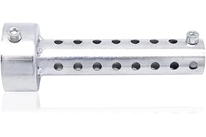 Surakey Tłumik wydechowy motocyklowy 48mm krótki uniwersalny tłumik wydechowy do motocykla zabójca DB tłumik wydechowy redukcja szumów ze stali nierdzewnej akcesoria motocyklowe - srebrny