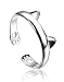 Karatcart Cat Ear Platinum Plated Elegant Adjustable Ring For Women RS.199.00
