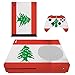 Produktbild XBOX One Slim Konsole + 2 Controller Design Schutzfolie Skin Faceplates Schutz Folie Motiv Libanon ( Herstellung in Deutschland )