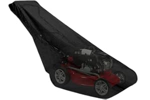 KHIRONHIVE Lawn Mower Cover Waterproof Outdoor Storage Cover With Elastic Hem Drawstring Bottom 210D Oxford Fabric Protection For Push Mower Garden Equipment(103 * 50 * 50cm)