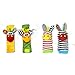 Vollter 2 Pcs Baby Infant Cartoon Socks Wristband Handbell Rattles Toys