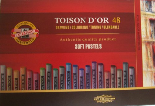 KOH-I-NOOR TOISON D'OR 8516 Weiche Künstler-Pastellkreiden im Pappetui (48 Stück)