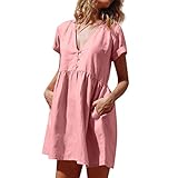country kleider style Damen Langarm-Kleider Stretch Rundhals Casual lose T-Shirt Kleid Damen Vintage Ärmellos Spitzenkleid Ballkleid cocktailkleid Retro Rockabilly Spitzen Kleider rauen Sommer T-Shirt Solide Rundhalsausschnitt Tuniken Selbstbindende Kleider Halbarm Bluse Cocktail-Abendkleid Frauen Sommer Lose Kurzarm Casual Dress Blusen Kleid Lose Tunika Casual T-Shirt Kleid Oansatz Beiläufige Tank