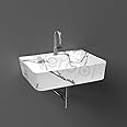 NEROBI Designer Ceramic Table Top Wash Basin For Bathroom | Wall Hung Washbasin | Wall Mounted Bathroom Sink | Wash Basin For Restaurant, Hotel (16 x 12 x 5 Inch)