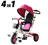 triciclo infantil segunda mano  All Road Trikes Niños 4 en 1 Trike - Blanco y Rosa - Empujar Pedal Infantil Triciclo Homologación CE