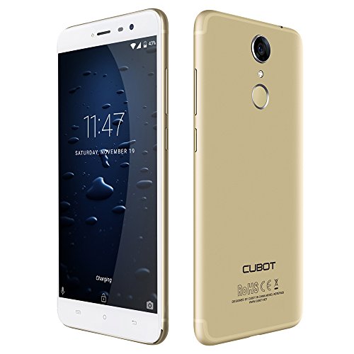 Cubot Note Plus 4G-LTE Smartphone 5.2 Zoll Android 7.0, Quad-Core 3GB Ram+32GB ROM, 16MP + 16MP Kamera, Fingerabdrucksensor Benachrichtigungs-LED, Dual Sim ohne Vertrag Handy