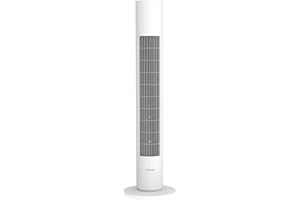Xiaomi Smart Tower Fan wentylator stojący miękki i orzeźwiający bryza, cienki stojak dla bezpieczeństwa dzieci, bryza do całego pokoju, sterowanie głosowe, biały