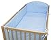 Nursery Baby Cot Bed Bumper / Pad 60x120 / 360cm Long All Round Bumper - PLAIN BLUE