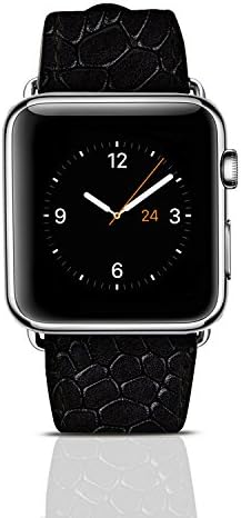 TUFFskinz Premium Genuine Leather Band for Apple Watch (42mm, Mosaic Black)