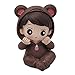 Produktbild F Fityle Miniatur Monchichi Mädchen Statue Auto Figur Tischdeko, Geschenk für Freunde und Kinder - Braun