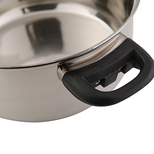 axentia Kochtopf Dämpfer 20 cm mit Topfdeckel – Kartoffeldämpfer zum Dünsten – Gemüsedämpfer Topf mit Siebeinsatz – Kartoffelkocher aus Edelstahl mit Dämpfeinsatz, 2,5 Liter - 5