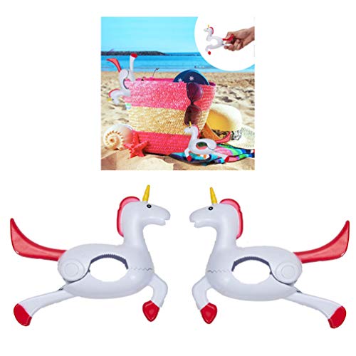 FunMove Clips de Serviette Licorne de Grande nouveauté Sunbed Beach Pegs Vêtements de blanchisserie Lourds Lit de Bronzage Chaise Longue pour Chaise de Vacances