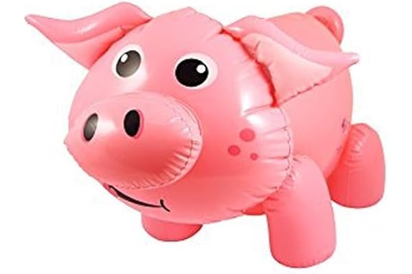 HENBRANDT Gonflable Cochon Rose - Multicolore, 1-Pack