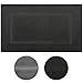 Produktbild Silberhertz  Duschvorleger 50 x 80 cm 100% Baumwolle Frottee Bordüre schnelltrocknend fusselfrei einfarbig schwarz - Badematte Badvorlger Badteppich Badezimmerteppich