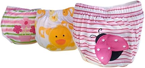 Three Little Imps Soft Reusable Practical Toddler Training Pants - Set of 3 Colourful Individual Patterns - (18-24m up to 11kg) - Set D - Size Small