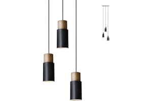 OUGLRES Lámpara de techo colgante vintage con pantalla retro industrial para bombillas E27, color negro y blanco, a elegir, para comedor, pasillo, restaurante, sótano, etc., 1 paquete