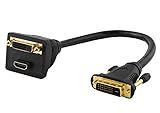 dvi displayport adapter auflösung Verwendung: Zum Anschluss von z.B. PC, Computer, Receiver an zwei Monitore, Fernseher oder Beamer mit abwechselndem Betrieb zwischen einem DVI- bzw. HDMI Gerätes