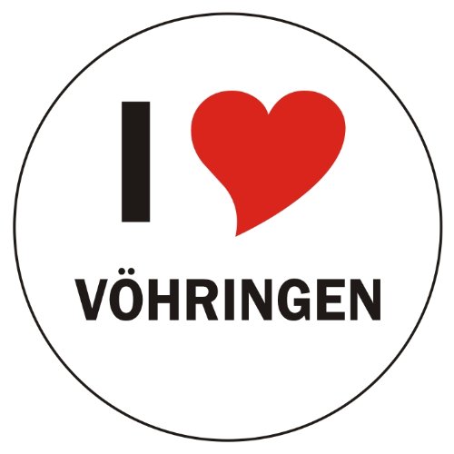 Preisvergleich Produktbild I Love VÖHRINGEN Laptopaufkleber Laptopskin 210x210 mm rund