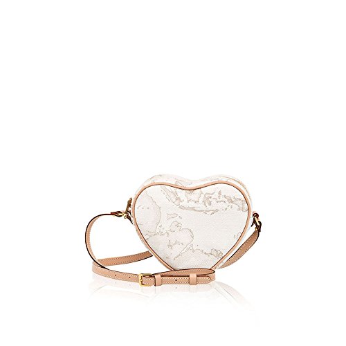 Preisvergleich Produktbild Borsa Donna Bandoliera a Cuore / Alviero Martini 1^Classe Geo White / CD04361880900-Bianco