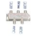 Produktbild EQT-TEC - Breitband Kabel Antennenverteiler Verteiler 4-fach TV Weiche für DVB-T und Kabelfernsehen SAT DVBS DVBS2 DVBT DVBC Digital Full HD TV Unitymedia etc Splitter