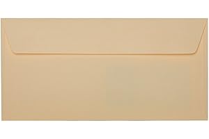 ‎PAPER24 je 25 DIN lang Briefumschläge mit Haftstreifen (ohne Fenster) 11x22 cm Gold-Gelb