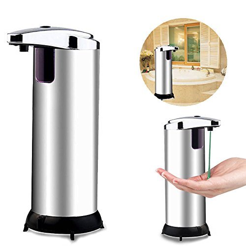 Itian Automatischer Seifenspender Touchless Handsfree Edelstahl Flüssigkeit Infrarot-Sensor-Seifenspender, Ideal für Badezimmer oder Küche