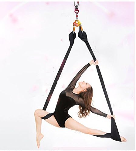 WENBIAOXUE WENBIAOXUEAnti-gravity Yoga Air Single Point Yoga Hammock Stretch, 3x secure metal carabiners, 1x TRX fixed plate and 360 degree universal ring included, 500*280cm