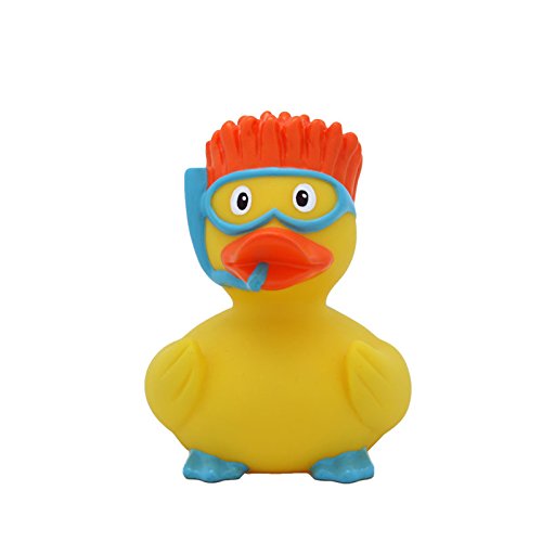Lilalu 8 x 8 cm/50 g Collector and Baby Snorkelers Rubber Duck Bath Toy