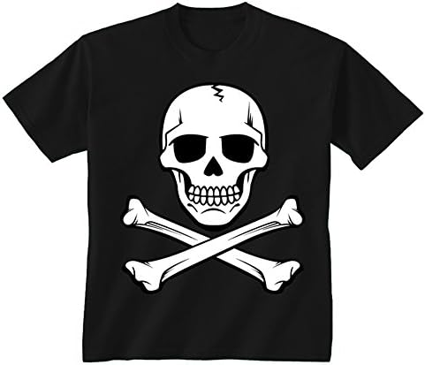 Youth Kids Childrens Skull and Crossbones Pirate T-Shirt
