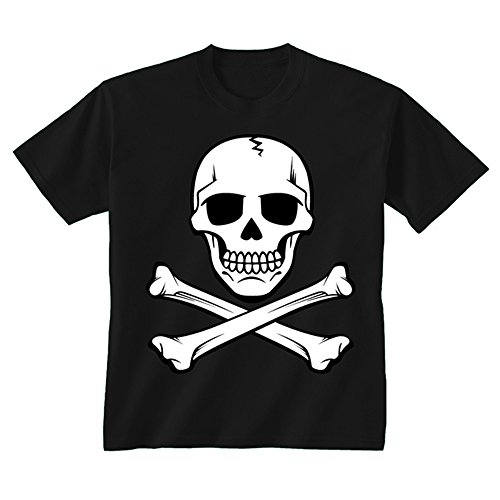Youth Kids Childrens Skull and Crossbones Pirate T-Shirt