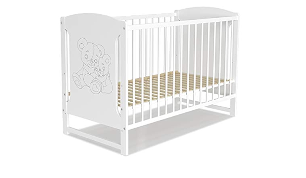 Lit Bebe Tola 1 60x1 Blanc Livre Avec Sommier Tiroir Et Matelas Amazon Fr Bebe Et Puericulture