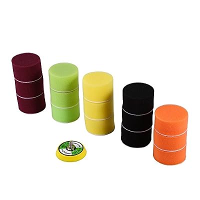 VGEBY 16pcs Éponge De Polissage Cirage kit Outils De Nettoyage De Voiture + Adaptateur De Forage M6 (ensemble De 16)