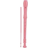 Flute for Kids, 8 Holes Plastic Flute with Cleaning Rod and Instruction for Children Beginners (Pink)
