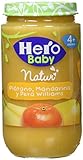 A partir de 4 meses Hero Baby Natur Tarrito de Platano, Mandarina y Pera Williams. a Partir de 4 Meses. sin Gluten, sin Aditivos - 235 g