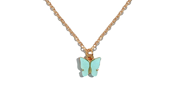 korean collares butterfly necklace for women choker chain acrylic pendant necklaces fashion aesthetic jewelry collier femme amazon co uk jewellery korean collares butterfly necklace for