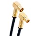 Produktbild Maxx 5m HD Antennenkabel Schwarz Digital TV Antennen Kabel 135dB 75 Ohm Koax Stecker/Buchse (Kupplung) 90° Winkelstecker VERGOLDET Ultra HD 4K Class A+ (5m, Schwarz 2X gewinkelt)