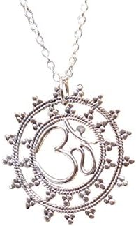 Sterling Silver Gyan Mudra Hand Charm Pendant Necklace Buddhist Hindu Spiritual