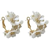 YouBella Fashion Jewellery Celebrity Inspired Stylish Pearl and Floral Earings Earrings for Women and Girls