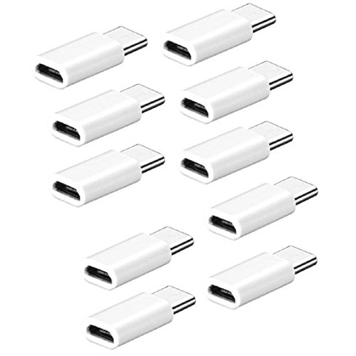 Vovotrade 10 Stück USB-C-Typ-C zum Mikro-USB-Daten-Ladeadapter für LG G5 / Nexus 6P / 5X