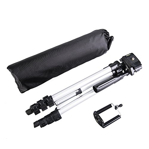 Vicloon Kamera Telefon Stativ, 42 Zoll Leichtes Aluminium iPhone Stativ, Travel Stativ fÃ¼r Handy und Kamera + Universal Smartphone Stativhalter Mount + Tragetasche