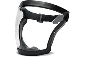 ZHUIDREAM Scudi protettivi a pieno facciale - Maschera a pieno facciale trasparente Hd，maschera a pieno facciale trasparente e protezione antiappannamento maschera facciale contro la sabbia