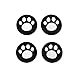 Produktbild Weiß Schwarz Katzen Tatzen Analog Silikon Joystick Thumbstick Griffe Kappen für PS4 / Xbox One / PS3 / Xbox 360 Controller
