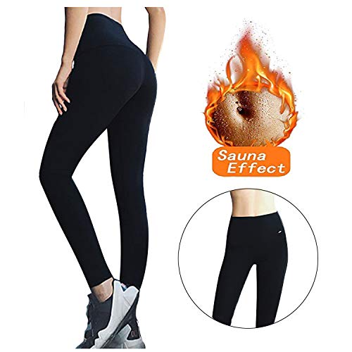 isermeo Legging Minceur Anti Cellulite, Legging Sport pour Femme, Pantalon de Sauna avec Nanotechnologie, Pantalon de Sudation pour Perdre du Poids, Idéal pour Sport/Yoga/Jogging/Minceur/Fitness