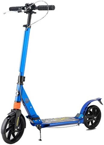 ZHXUANXUAN Adult Scooter Foldable City Campus Scooter Tool Two Wheel Scooter Travel Artifact Out Travel,Blue-OneSize