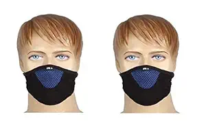 Bridge2Shopping Cycle Face Mask, Half Face Mask for Motorcycle, Multi Color, Pack of 2