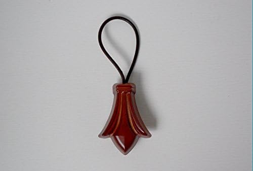 Magnetic Clips and Tie Backs 'Sceptre' - Mahogany with Leather Loop 17cm (Pack of 2)