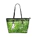 Produktbild Plsdx Hund spielen Löwenzahn Blume große Leder tragbare Top Griff Hand Totes Taschen kausalen Handtaschen mit Reißverschluss Schulter Shopping Geldbörse Gepäck Veranstalter für Lady Girls Womens