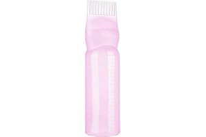 Honiwu Applikator Flasche Haare, 160ml Haaröl Kamm Applikator Werkzeug, Haarfärbemittel Pinsel Flasche, Wurzelkamm Applikator Auftrageflasche Haare Für Haarfärbemittel(Rosa), 0.03 Kg